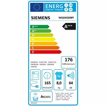Sèche linge pompe à chaleur							SIEMENS				WQ33G2D0FF
